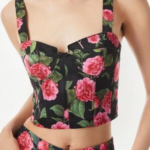 Alice + Olivia Floral Jeanna Floral Bustier Corset Size 6/medium